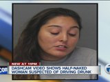 Dash-cam video released after woman caught drunk driving half naked in Troy