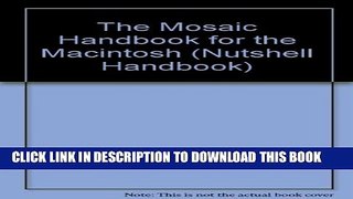 New Book The Mosaic Handbook for the Macintosh