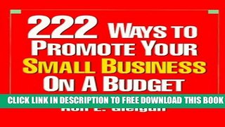 Collection Book 222 Ways to Promote Your Small Business on a Budget