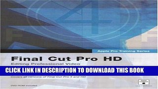 New Book Apple Pro Training Series: Final Cut Pro HD
