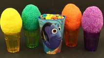Foam Clay Surprise Eggs Finding Dory Candy Cup Surprise Toys Video