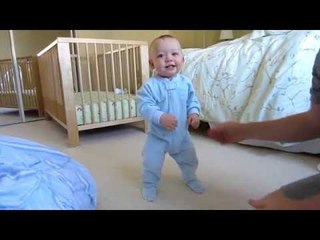Mom Documents Baby Learning to Walk
