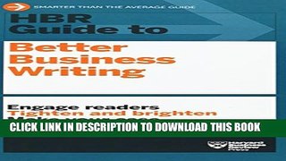 New Book HBR Guide to Better Business Writing (HBR Guide Series)