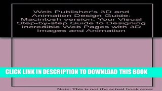 New Book Web Publisher s 3d   Animation Design Guide for Macintosh