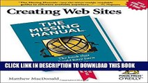 New Book Creating Web Sites: The Missing Manual
