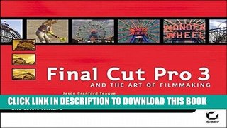 New Book Final Cut Pro 3 and the Art of Filmmaking by Teague, Jason Cranford, Teague, David (2002)