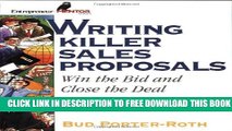 New Book Writing Killer Sales Proposals