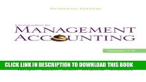 Collection Book Introduction to Management Accounting: Ch s 1-17 (15th Edition)