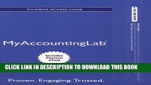 New Book NEW MyAccountingLab with Pearson eText -- Access Card -- for College Accounting