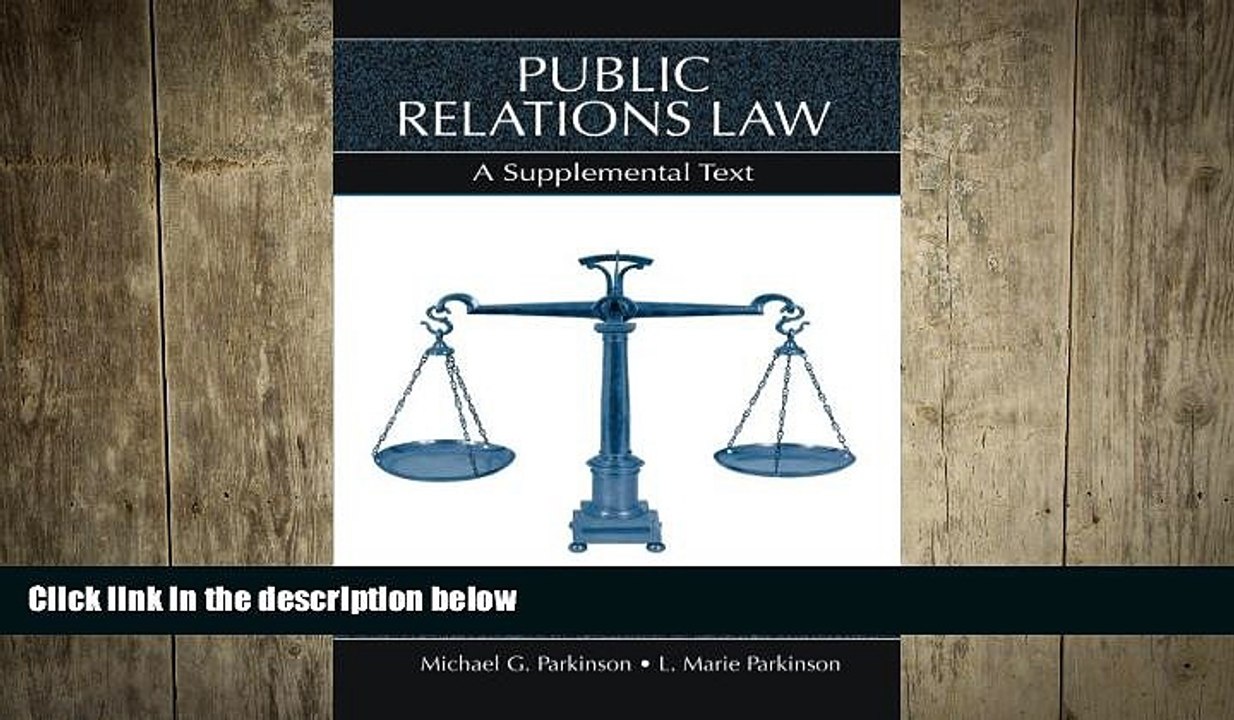 READ book  Public Relations Law: A Supplemental Text (Lea s Communication)  FREE BOOOK ONLINE