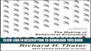 New Book Misbehaving: The Making of Behavioral Economics