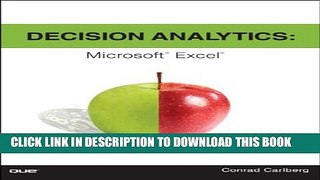 [PDF] Decision Analytics: Microsoft Excel Full Online