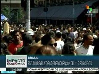 Aumentan en Brasil la desocupación y el trabajo informal
