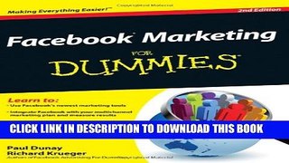 [PDF] Facebook Marketing For Dummies Popular Collection