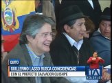 Guillermo Lasso busca coincidencias con el prefecto Salvador Quishpe