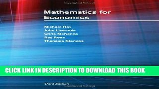 New Book Mathematics for Economics (MIT Press)