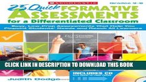 New Book 25 Quick Formative Assessments for a Differentiated Classroom: Easy, Low-Prep Assessments