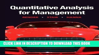 Collection Book Quantitative Analysis for Management (11th Edition)