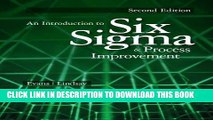 New Book An Introduction to Six Sigma and Process Improvement