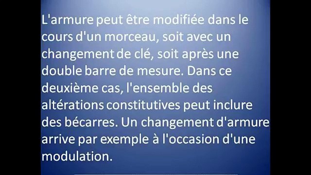 Le Solfège. Armure de la Musique