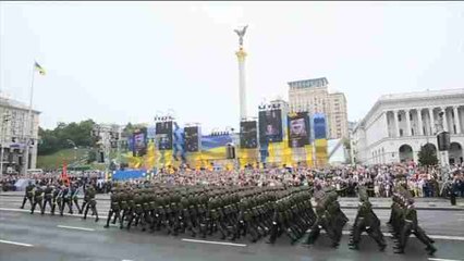 Imponente desfile militar en Ucrania para celebrar su independencia