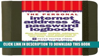 New Book The Personal Internet Address   Password Log Book