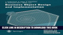 [PDF] Business Object Design and Implementation: OOPSLA 95 Workshop Proceedings Popular Colection