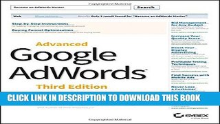[Download] Advanced Google AdWords Paperback Online