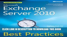 New Book MicrosoftÂ® Exchange Server 2010 Best Practices (IT Best Practices - Microsoft Press)