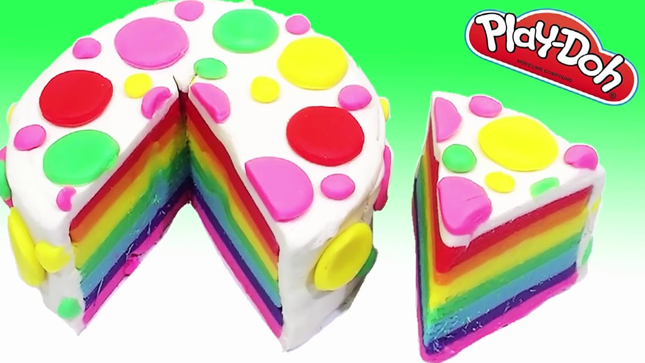 PEPPA PIG Español TOYS!- PLAy Doh Make rainbow cake cream playset frozen
