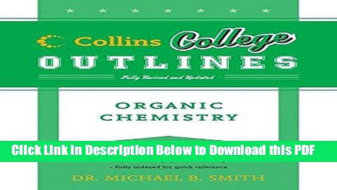 [Read] Organic Chemistry (Collins College Outlines) Free Books