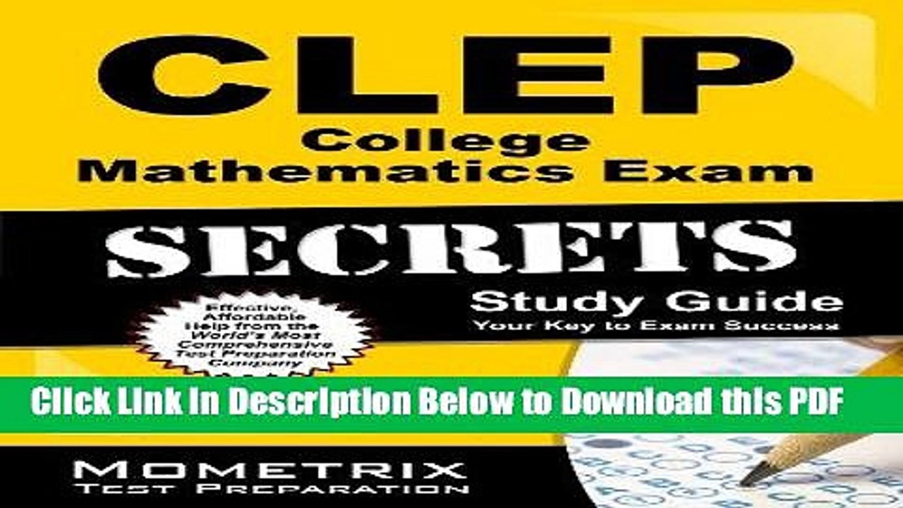 [Read] CLEP College Mathematics Exam Secrets Study Guide: CLEP Test Review for the College Level