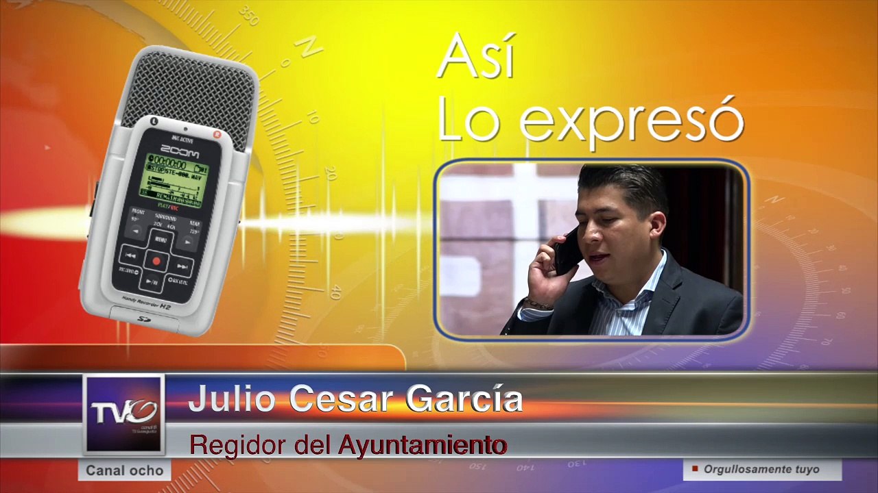 Regidor Julio Cesar: No mas entrevistas