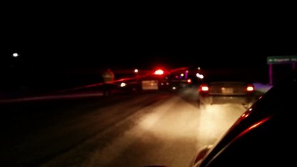 Police Deploy Spike Strip During Car Chase