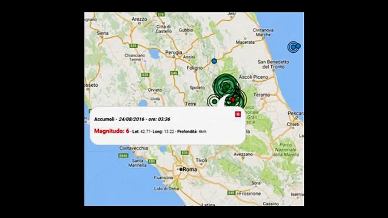 Terremoto Rieti   Amatrice   Aquarta   Pescara del tronto