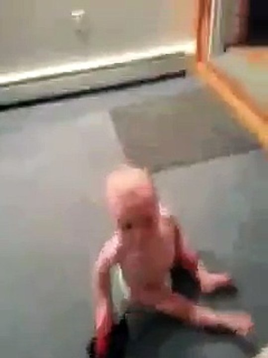 Baby Scared of Fake Fish