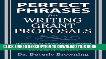 [PDF] Perfect Phrases for Writing Grant Proposals Popular Online