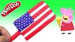 Play Doh Flag - Make wonderful ice cream popsicle with peppa pig español family toys