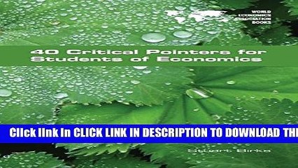 [PDF] 40 Critical Pointers for Students of Economics Full Colection