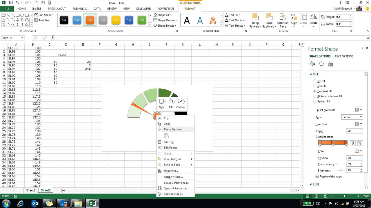 How to Create Speedometer in Excel using Charts