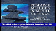 [Read] Research Methods in Applied Settings: An Integrated Approach to Design and Analysis, Second