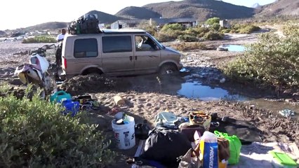 05~ San Evaristo, Lupe pulling us out, village helping