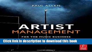 Read Artist Management for the Music Business  Ebook Free