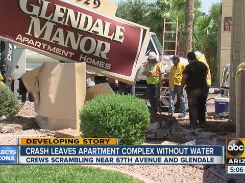 No water, air conditioning at Glendale apartment after crash