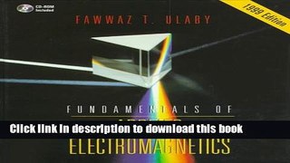 Read Fundamentals of Applied Electromagnetics, 1999 Edition  Ebook Free