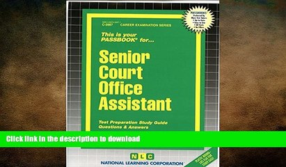 Скачать видео: PDF ONLINE Senior Court Office Assistant(Passbooks) (Career Examination Passbooks) FREE BOOK ONLINE