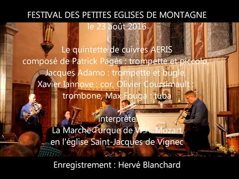 Marche Turque à Vignec par le quintette de cuivres AERIS