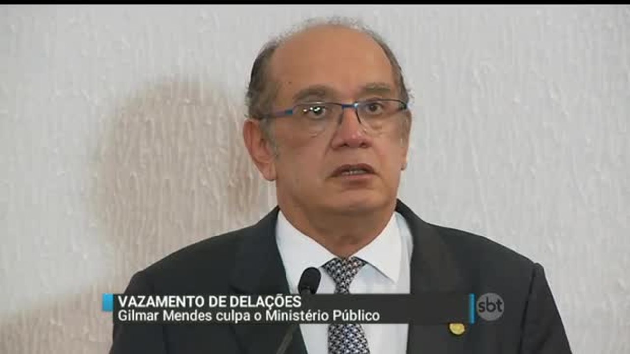 Gilmar Mendes volta a culpar Ministério Público por vazamento de delações