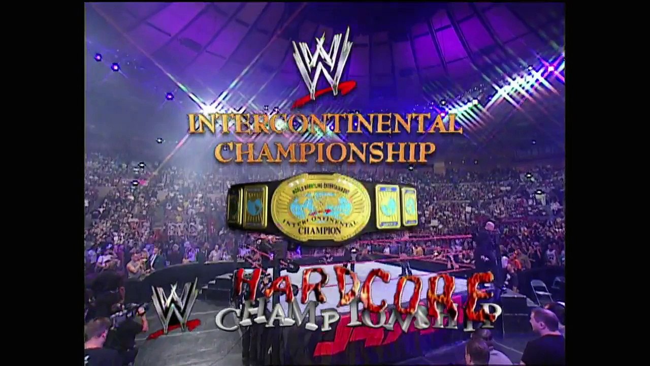 Rob Van Dam vs Tommy Dreamer Intercontinental & Hardcore Title Unification Hardcore Match Raw 08.26.2002