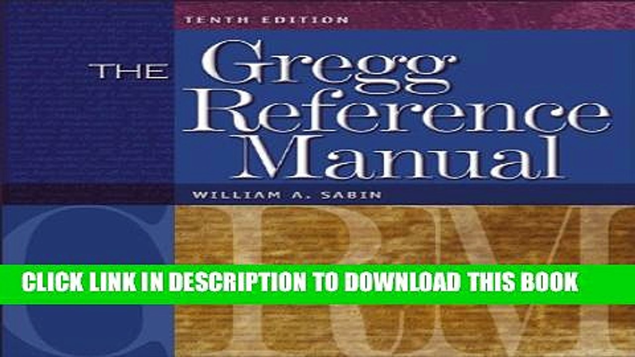 [PDF] The Gregg Reference Manual Full Collection